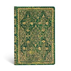 Paperblanks imenik, mini, trde platnice, zeleno-zlat