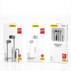 slomart dudao slušalke za ušesa z daljinskim upravljalnikom in mikrofonom 3,5 mm mini jack srebrne barve (x10 pro silver)