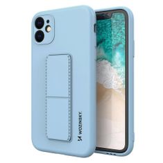 WOZINSKY Silikonsko ohišje s stojalom Samsung Galaxy A32 5G Kickstand Case svetlo modro