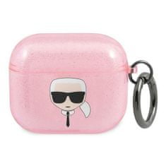 Karl Lagerfeld KLA3UKHGP AirPods 3 cover roza/pink Glitter Karl`s Head