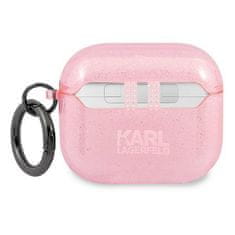 Karl Lagerfeld KLA3UKHGP AirPods 3 cover roza/pink Glitter Karl`s Head