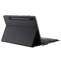 slomart dux ducis touchpad keyboard case brezžična bluetooth tipkovnica samsung galaxy tab s7 / tab s8 črna