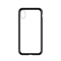 slomart wozinsky full magnetic case full body front and back cover z vgrajenim steklom za iphone 12 pro max črno-prozoren