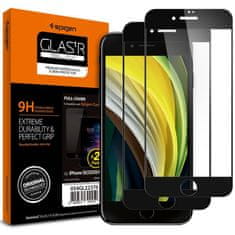 Spigen KALJENO STEKLO SPIGEN GLASS FC 2-PACK IPHONE 7 / 8 / SE 2020 / 2022 ČRN