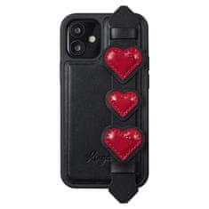 slomart kingxbar sweet series gelski ovitek s pristnimi kristali Swarovski in stojalom iphone 12 pro / iphone 12 black