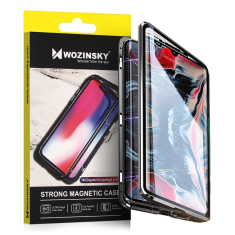 slomart wozinsky full magnetic case full body front cover in back cover z vgrajenim steklom za vivo x60 črno-prozoren