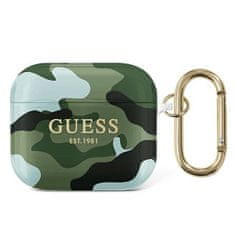 Guess GUA3UCAMA Ovitek za AirPods 3 zelene barve/kaki Camo Collection