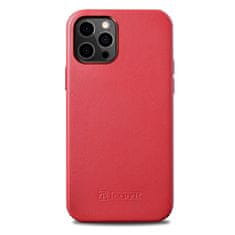 iCARER case leather ovitek iz pravega usnja za iphone 12 pro / iphone 12 rdeč (wmi1216-rd) (združljiv z magsafe)