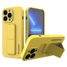 WOZINSKY Silikonski etui s stojalom iPhone 13 Kickstand Case yellow