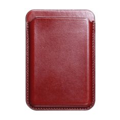 iCARER usnjena torbica z magnetno kartico za iphone 12 / 13 (pro / max / mini) (združljiva z magsafe) rdeča (xkb0001-rd)