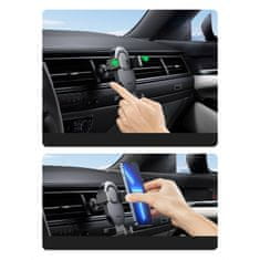 Ugreen Qi brezžični avtomobilski polnilec 15W + držalo za telefon za rešetko črno