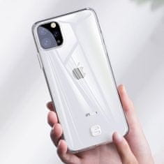 BASEUS TRDI OVITEK BASEUS TRANSPARENT KEY Z GEL OKVIRJEM ZA IPHONE 11 PRO MAX ČRN (WIAPIPH65S-QA01)