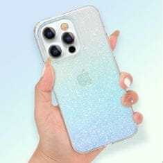 slomart kingxbar streamer series luksuzno elegantno ohišje za iphone 13 pro blue (glitter)