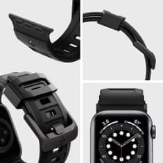 slomart spigen robusten trak apple watch 4 / 5 / 6 / 7 / 8 / se (38 / 40 / 41 mm) mat črn