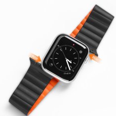 slomart dux ducis magnetic strap pašček za uro 7/6/5/4/3/2 / se (41/40 / 38 mm) magnetic band black / orange (chain version)