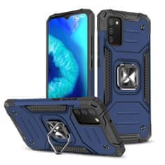 slomart wozinsky ring armor tough hybrid case ovitek + magnetno držalo za samsung galaxy a03s moder