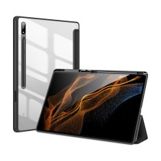 slomart dux ducis toby armored flip smart case za samsung galaxy tab s8 ultra z držalom za pisalo, črna