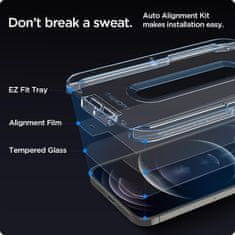 Spigen KALJENO STEKLO SPIGEN GLAS.TR "EZ FIT" 2-PACK IPHONE 12/12 PRO