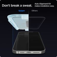 slomart spigen glas.tr "ez fit" 2-pack kaljeno steklo za iphone 12/12 pro