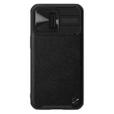 Nillkin camshield leather case iphone 13 pro pokrov kamere črn