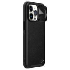 Nillkin camshield leather case iphone 13 pro pokrov kamere črn