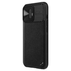 Nillkin camshield leather case iphone 13 pro pokrov kamere črn