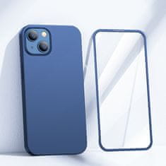 slomart joyroom 360 full case ohišje za iphone 13 zadnja in sprednja stran + kaljeno steklo blue (jr-bp927 blue)