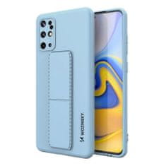 WOZINSKY Silikonsko ohišje s stojalom Samsung Galaxy S20+ Kickstand Case svetlo modro