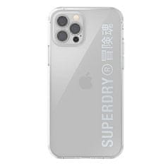 slomart etui superdry snap na iphone 12 / iphone 12 pro - srebrne