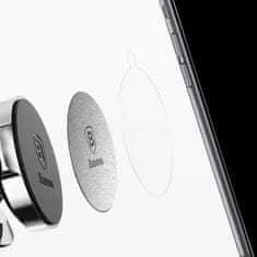 BASEUS Samolepilna kovinska ploščica za magnetna držala za telefon srebrna