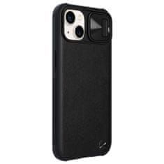 Nillkin camshield leather case za iphone 13 camera cover črna