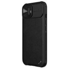 Nillkin camshield leather case za iphone 13 camera cover črna