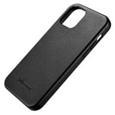 iCARER case leather ovitek iz pravega usnja za iphone 12 mini črn (wmi1215-bk) (združljiv z magsafe)