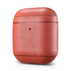 iCARER Leather Nappa etui iz naravnega usnja za AirPods 2 / AirPods 1 rdeče (IAP044-RD)