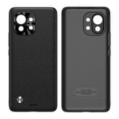 BASEUS baseus alloy leather case trpežna torbica s pokrovom za kamero xiaomi mi 11 črna (wixm11-01)