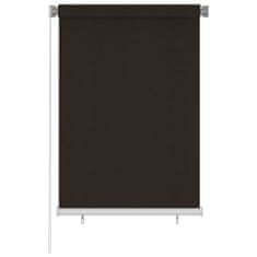 Vidaxl Zunanja roleta, 100x140 cm, rjava, HDPE