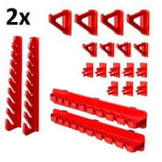 botle Stenska plošča za orodje 115 x 78 cm z 56 kos Škatla viseče Oranžna škatle plastika