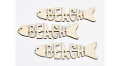 Rayher.	 Leseni okras Riba BEACH, 12x3.5cm, set 3