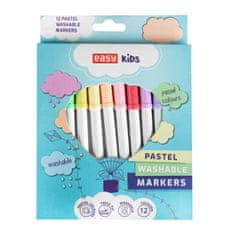 EASY Kids PASTEL markerji, pralni, 12 pastelnih barv