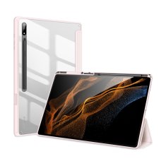 slomart dux ducis toby armored flip smart case za samsung galaxy tab s8 ultra z držalom za pisalo roza