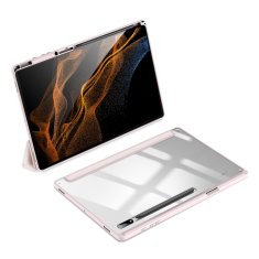 slomart dux ducis toby armored flip smart case za samsung galaxy tab s8 ultra z držalom za pisalo roza