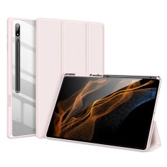 slomart dux ducis toby armored flip smart case za samsung galaxy tab s8 ultra z držalom za pisalo roza