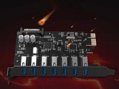 Orico PVU3-7U razširitvena kartica, PCIe 3.0 x1, USB 3.0 (PVU3-7U-V1)