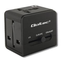 Qoltec qoltec univerzalni potovalni adapter 10,5W | 5V | 2,1a | 2xusb