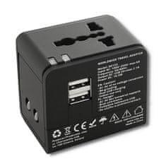 Qoltec qoltec univerzalni potovalni adapter 10,5W | 5V | 2,1a | 2xusb