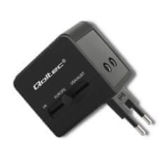 Qoltec qoltec univerzalni potovalni adapter 10,5W | 5V | 2,1a | 2xusb