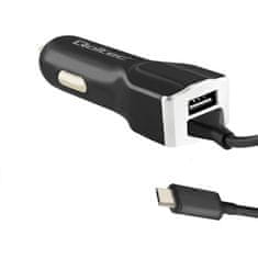 Qoltec avtomobilski polnilec qoltec 12-24 V | 17 W | 5 V | 3,4 A | usb + kabel micro usb