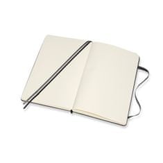 Moleskine Expanded beležnica, L, brezčrtna, trde platnice, črna