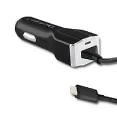 Qoltec qoltec inteligentni avtomobilski polnilec 12-24V | 15W | 5V | 3a | usb kabel tipa c