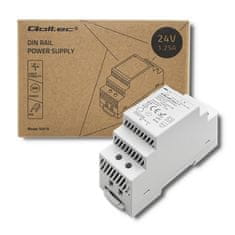 Qoltec Qoltec din rail napajalnik | 30w | 24v | 1,25a | siva